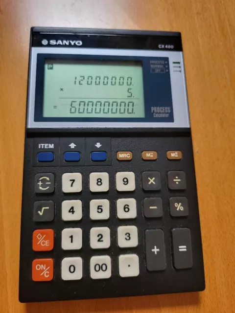 Pretty RARE Vintage SANYO CX 480 Process Calculator