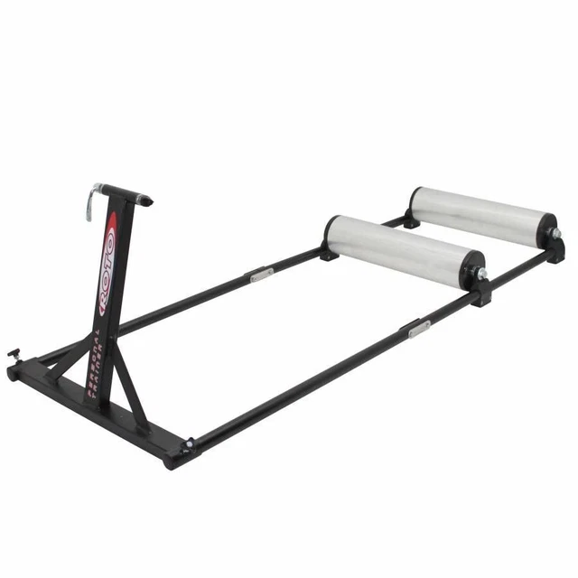 Home trainer roto 2 rouleaux alu sur roulements avec systeme fixation roue avant
