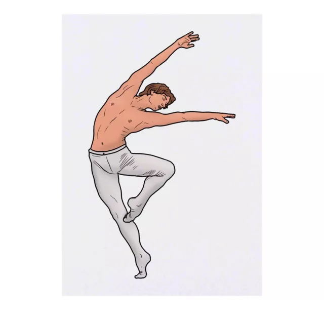 Large 'Male Ballet Dancer' Temporary Tattoo (TO00065201)