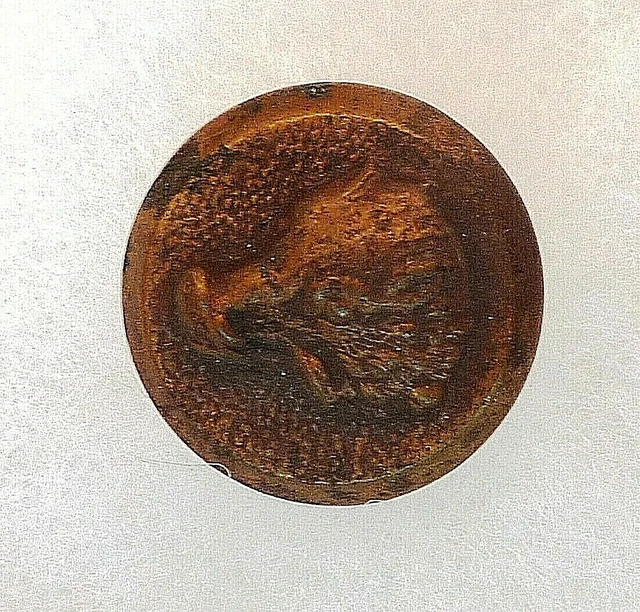 Bouton ancien Chasse Vénerie Equipage Tête de Sanglier ORIGINAL France 16 mm