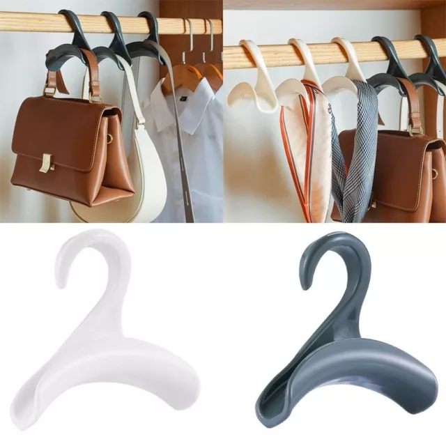 Doppel Handtaschenhalter für Kleiderstange, 360Grad drehbar, schwarz