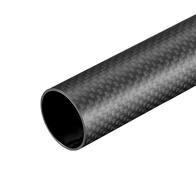 Carbono Fibra Redondo Tubo 25x23x500mm 3K Rollo Envuelto Mate Superficie 1uds