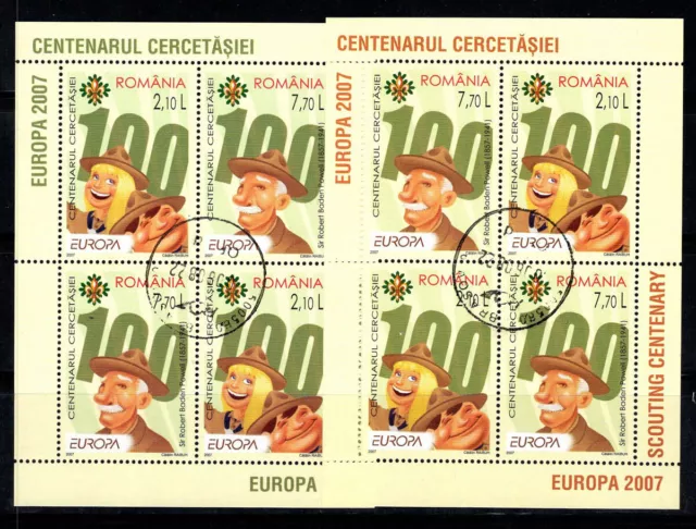 Romania 2007 Mi. Bl. 396 Foglietto 100% Usato Europa cept, scout