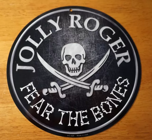 Jolly Roger Skull Cross Bones Pirate Swords Sign Halloween Party Home Decor NEW