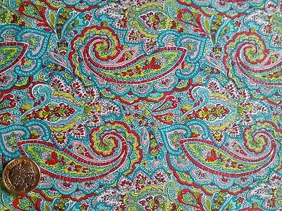Remnant piece of PAISLEY Liberty of London Tana Lawn cotton approx 27 x 36 cm