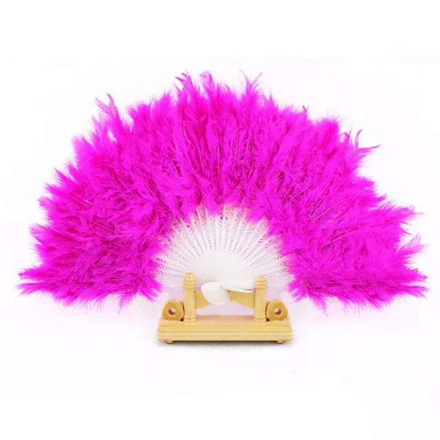 Showgirl Dance Folding Hand Held Fan Large Feather Fan Stage Props Crafts Gift