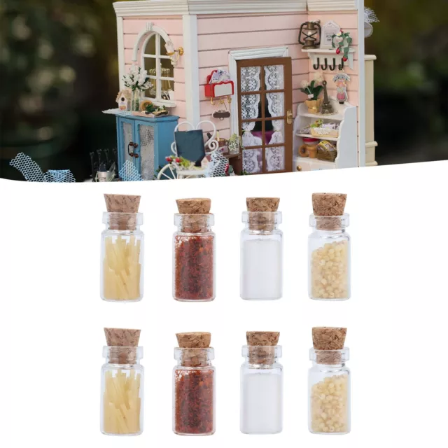 02 015 Dollhouse Jar Stable Sturdy Dollhouse Kitchen Food Bottle For