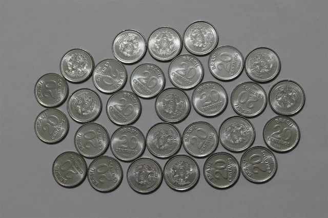 Brazil 20 Centavos 1986 Massive Lot B36 Zl14