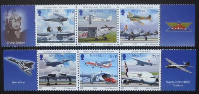 Isle of Man - 2003 - Powered Flight - SG 1067/1072 - MNH Set