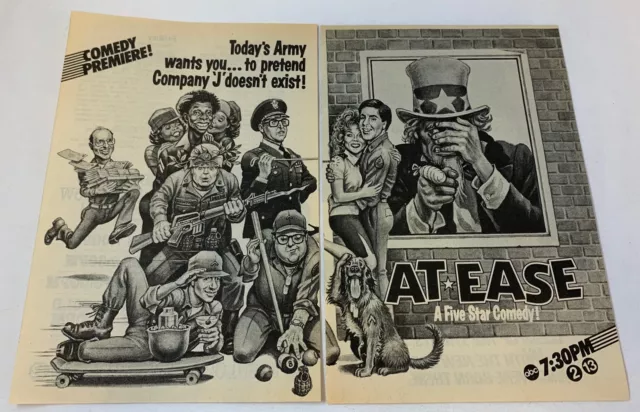 1983 Due Pagine Abc TV Ad ~ At Ease ~ Jimmie Walker, Josh Mostel
