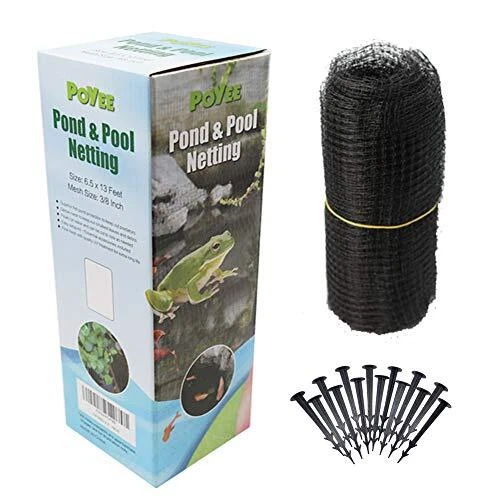 Pond Netting for Leaves 6.5 x 13 Feet - Pool Leaf Cover Net w Small Fine Mesh -