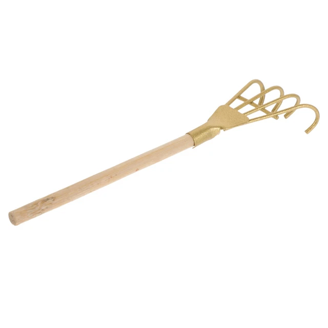 Rastrello In Metallo Greenmill, Manico In Legno/pvc, 64 Cm, Utensile Da Giardinaggio, Ideale Per La Pulizia E La Manutenzione Di Terreni E Prati 82536471