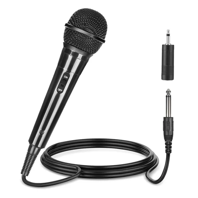 3.5mm Handheld Wired Microphone Clear Voice Dynamic Mic For Karaoke Singing KTV