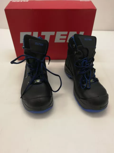 Elten Damenschuh LENA Mid black-blu S3 ESD Größe 37