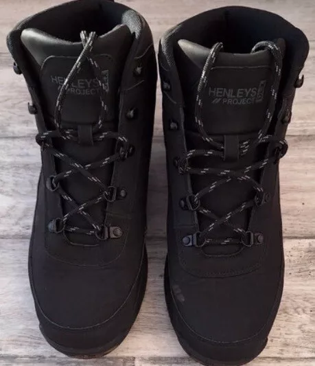 Henleys mens oakland boots sale black