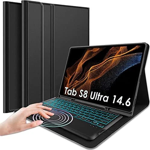 Nanhent Backlit Touchpad Keyboard Case for Samsung Galaxy Tab S8 Ultra 2022 1...