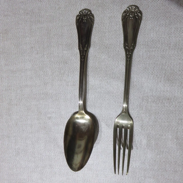 12 Cuillères à Café En Métal Argenté – Luber & Cie – Modèle Uniplat – Très Bon état
