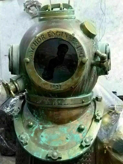 Antiguo Boston Diving Scuba SCA Divers US Navy Mark V Marine Anchor Casco 18"