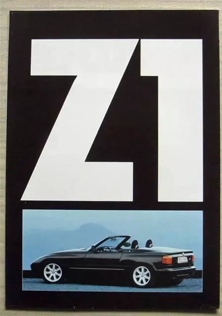 BMW Z1 SPORTS CONVERTIBLE Car Sales Brochure 1989 #911080110 GERMAN TEXT