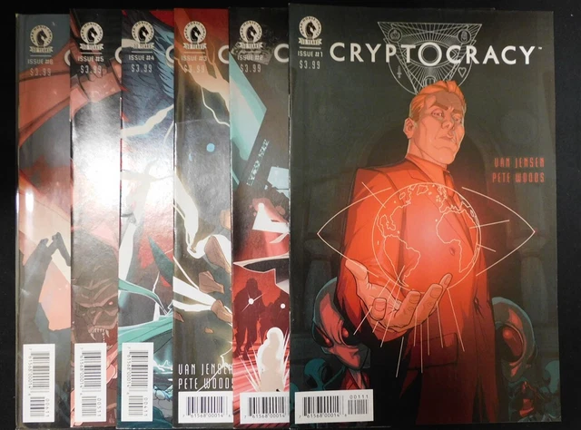 Cryptocracy 1-6 Dark Horse Comic Set Complete Van Jensen Pete Woods 2016 Vf/Nm