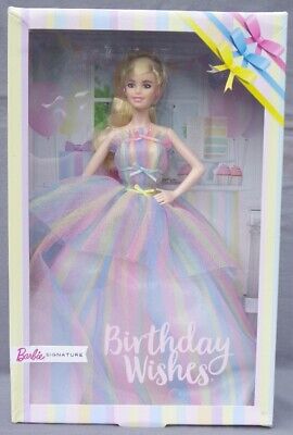 Barbie 2015 BIRTHDAY WISHES anniversaire robe dentelle 2014 Mattel CFG03 NRFB 