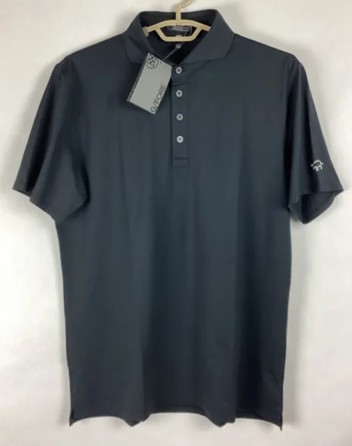 G/Fore Polo Shirt Mens Sz XL Tech Pique Tailored Fit Onyx Black Solid New