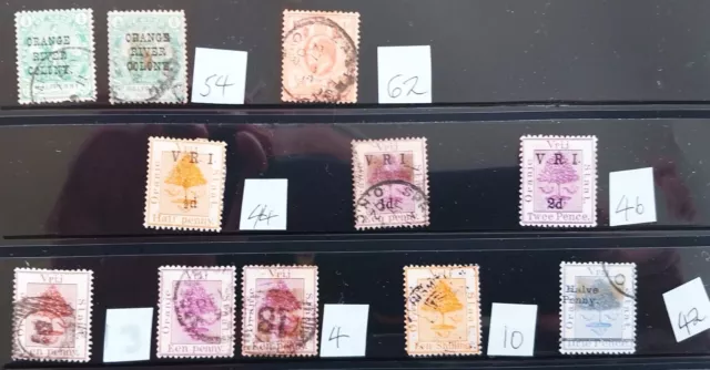 ORANGE FREE STATE Collection of 11 Vintage Stamps *Great Value* Check the Photos