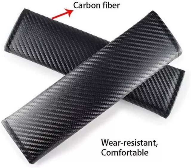 Carbon Fibre Effekt Sicherheitsgurt Schulterpolster für ABARTH. 500 Punkte usw. 3