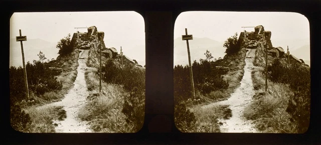 stereo view, France, Alsace, Orbey, vue stéréoscopique, plaque verre 6X13