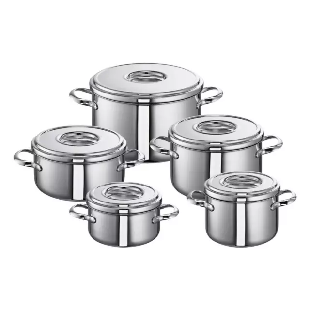 Schulte-Ufer Romana i Mega-Set 5-tlg Bratentopf Fleischtopf Edelstahl Ø16cm 2...
