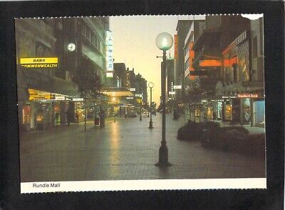 B1317 Australia SA Rundle Mall at night Adelaide postcard
