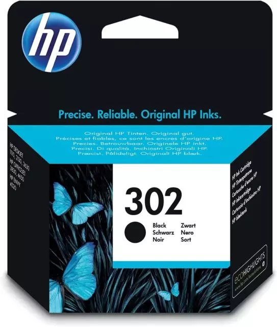 HP 302 Standard Capacity Black Original Ink Cartridge for HP