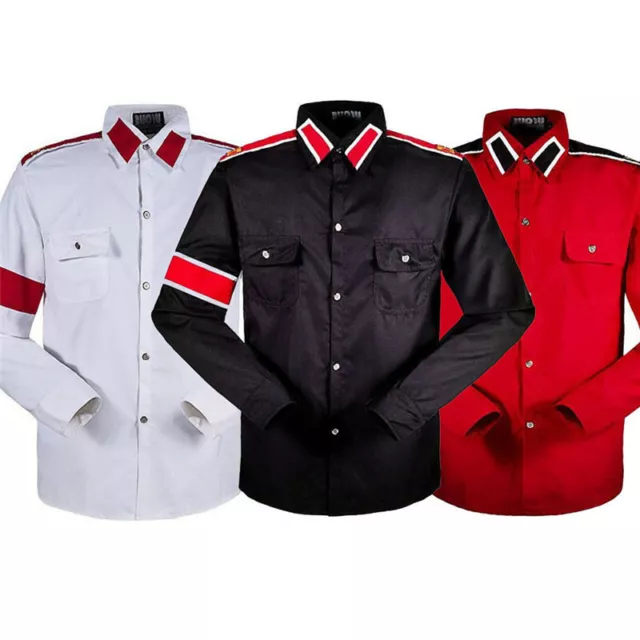 Michael Jackson CTE Shirt Classic Anti-War Shirt Man in Mirror Badge Black/White