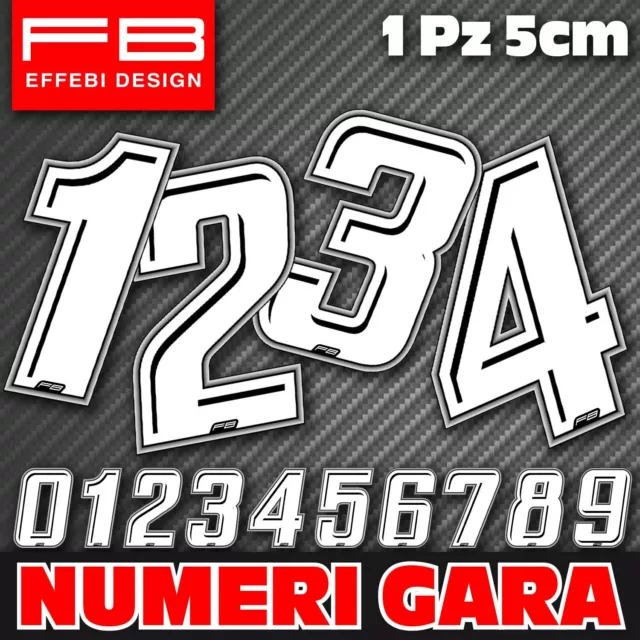 Adesivi Stickers NUMERO GARA NUMERI Moto Cupolino Auto Go Kart Quad Barca Tir