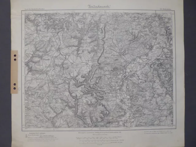 Karte des Deutschen Reiches 553 Diedenhofen, Thionville, Lothringen, France 1908