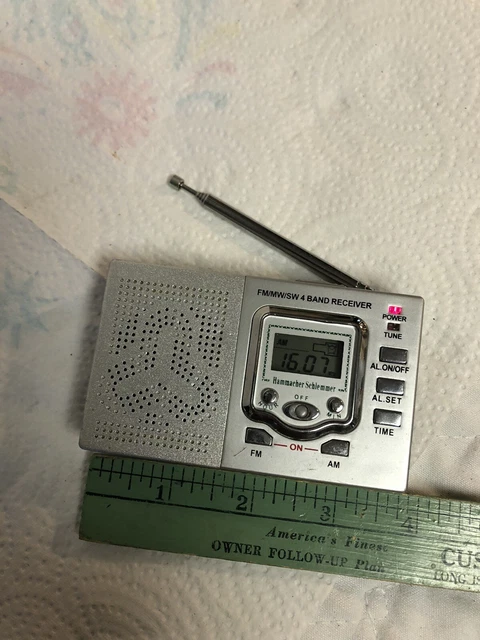 VINTAGE HAMMACHER SCHLEMMER 4 Band Receiver Mini Radio AM FM MW SW ...