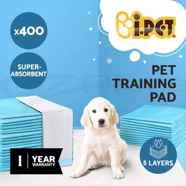 Pet Training Pads 400 Puppy Dog Toilet Indoor Cat Pee Pads Super Absorbent i.Pet