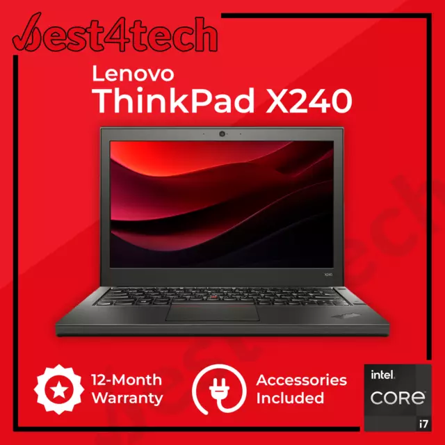 Lenovo ThinkPad X240 - Core i7-4600U - 8/16GB RAM - 128/256 GB SSD - Grade C