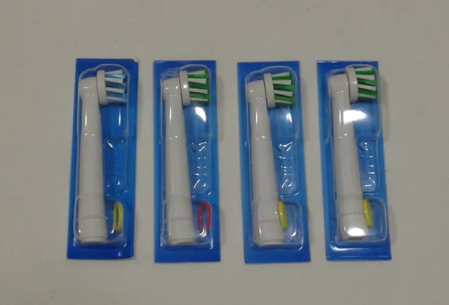 4 Genuine ORAL B Braun Replacement Electric Toothbrush Heads