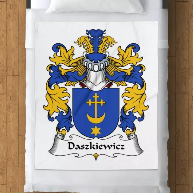 Daszkiewicz Polish Crest Fleece Blanket - Cozy Heritage Throw