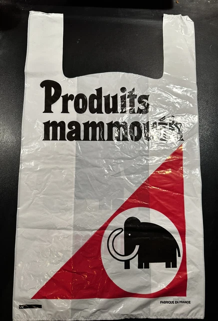 Rare ancien Grand sac papier publicitaire Supermarché Carrefour Années
