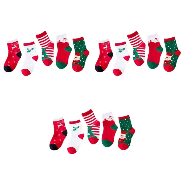 15 Pairs boys girls thick cotton socks Chaussettes De Noël Chaussettes D'hiver C