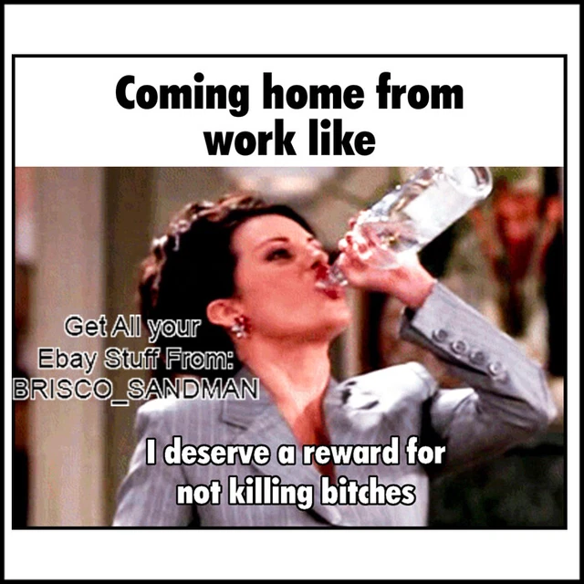 Fridge Fun Refrigerator Magnet "COMING HOME FROM WORK LIKE..." Funny Meme
