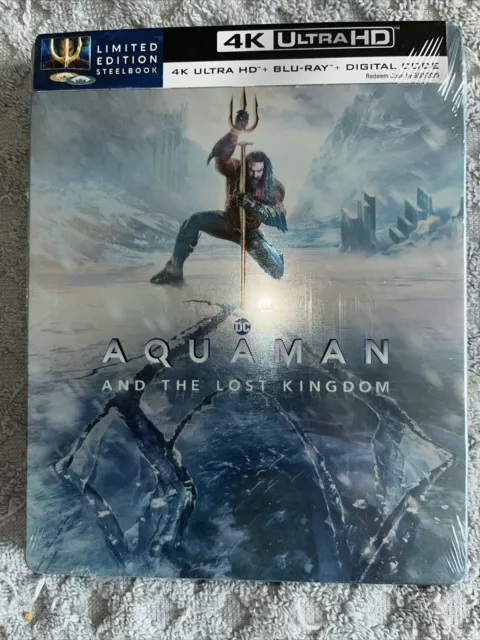 Aquaman and the Lost Kingdom SteelBook 4K + Blu-ray+ Digital Limited Edition New