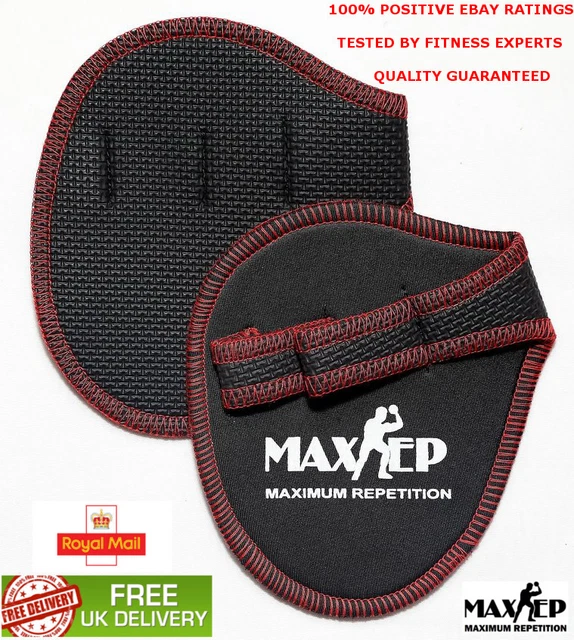 MaxRep Fitness Pads Gym Exercise Weight Lifting Gloves - Red