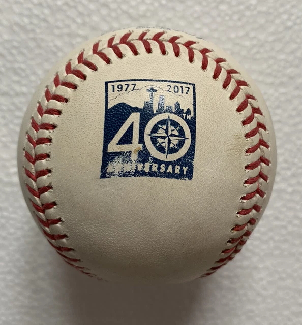 SEATTLE MARINERS 40TH Anniversary Official MLB Baseball GameUsed 39.