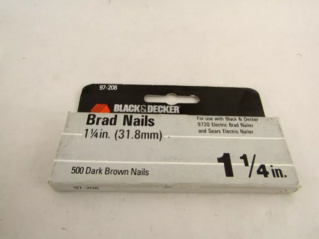 Black&Decker Stick Brad Nails 1 1/4" 18-Gauge 9720 500-Pack 1 pack