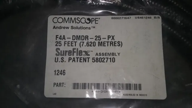 Lot of 3 COMMSCOPE SureFlex F4A-DMDR-25-PX 25 FT/Two F4DR-C DIN Male Right Angle