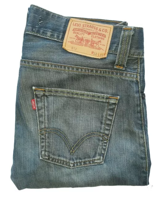 Jungen Levis Strauss & Co Premium 512 BOOTCUT JEANS * PASST* W32"" L26"" *SEHR GUTER ZUSTAND*