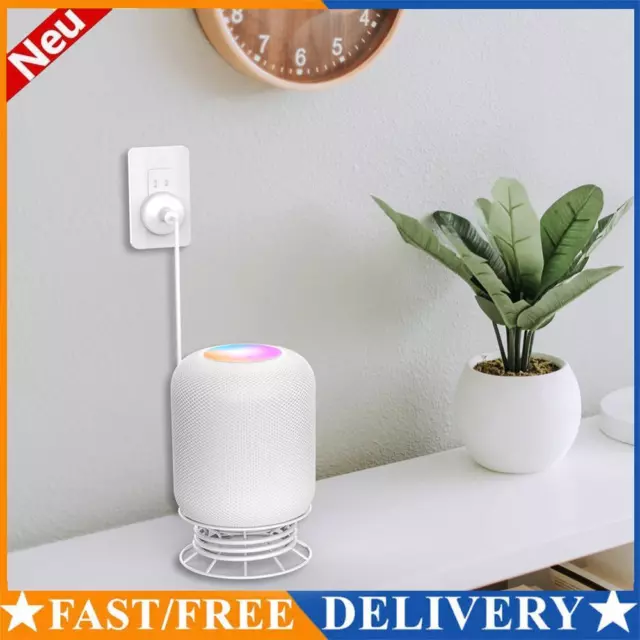 Supporto da tavolo per altoparlanti intelligenti supporto decorativo cavo per HomePod 2 (bianco)